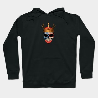 Puerto Rican Flag Skull with Crown Hoodie